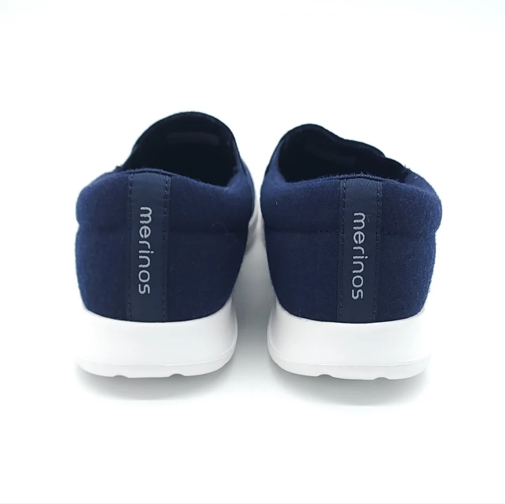 Merinos Women’s Slip-On Warm Winter Shoes Size 12 Blue Comfy Slippers